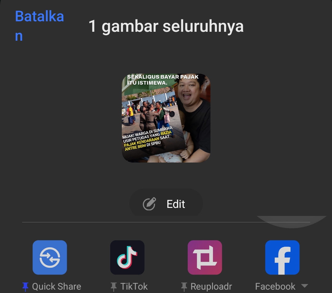 Contoh output